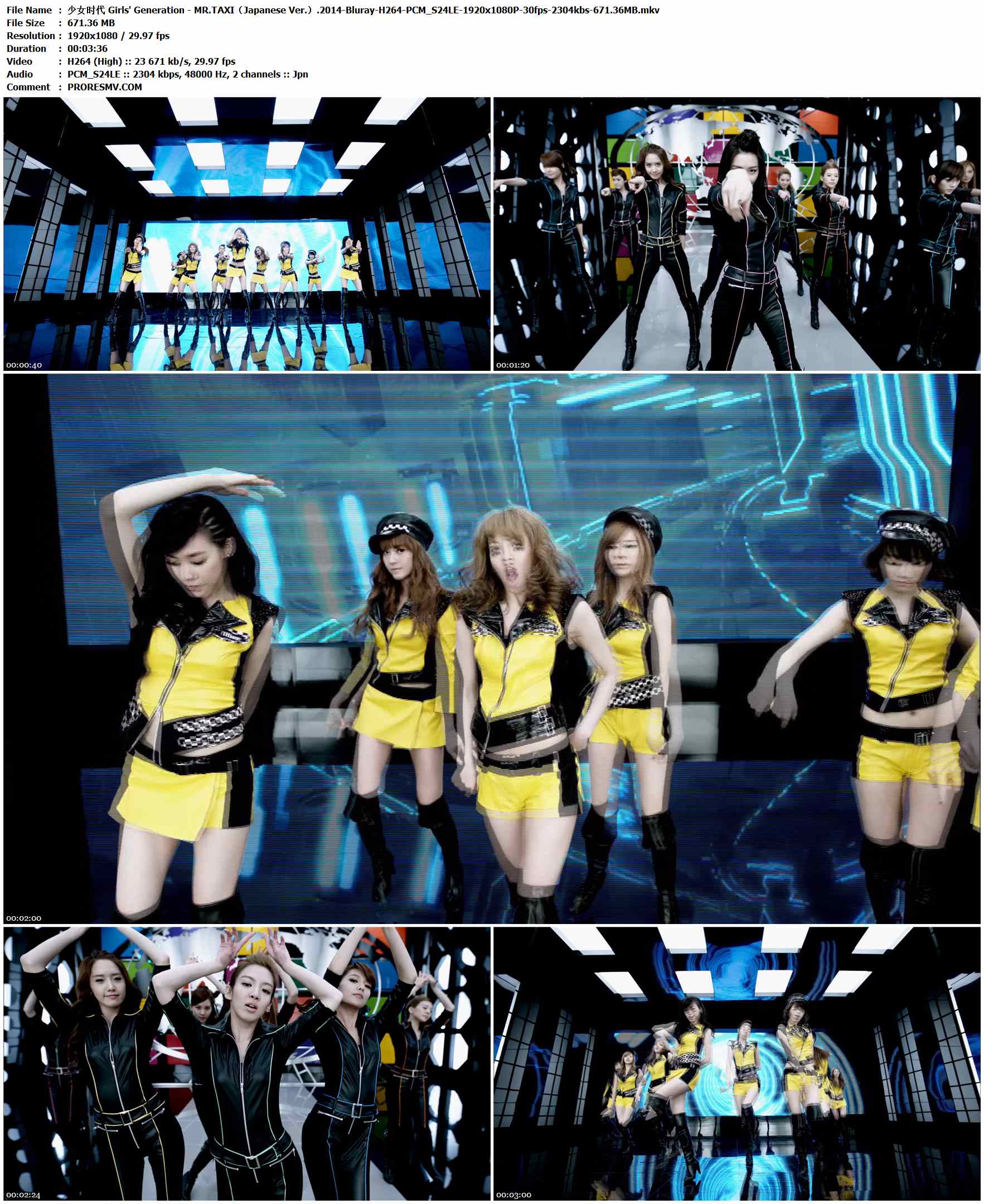 少女时代 Girls' Generation - MR.TAXI（Japanese Ver.）.2014-Bluray-H264-PCM_S24LE-1920x1080P-30fps-2304kbs-671.36MB官方MV_高清MV